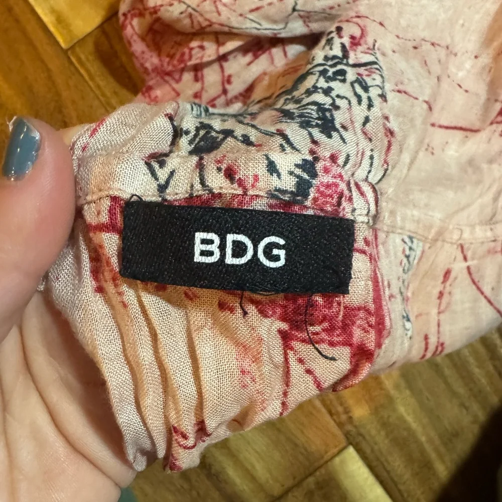 Urban Outfitters BDG Pink Deer Print Infinity Scarf